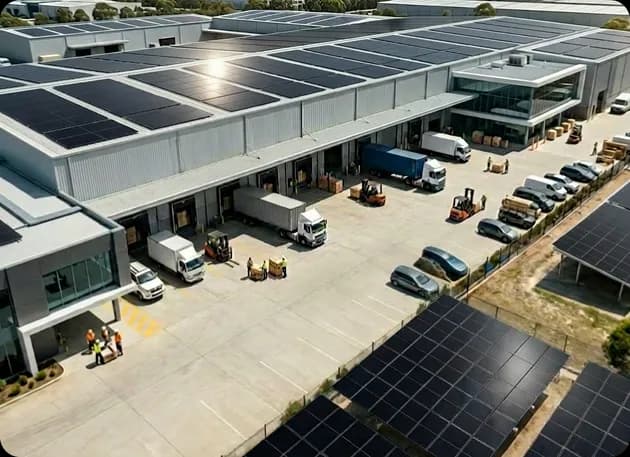 Business premises solar installation showing panel coverage suited to future upgrades