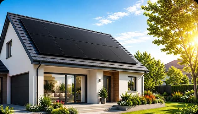 6.6kW solar panel installation on a suburban Australian rooftop