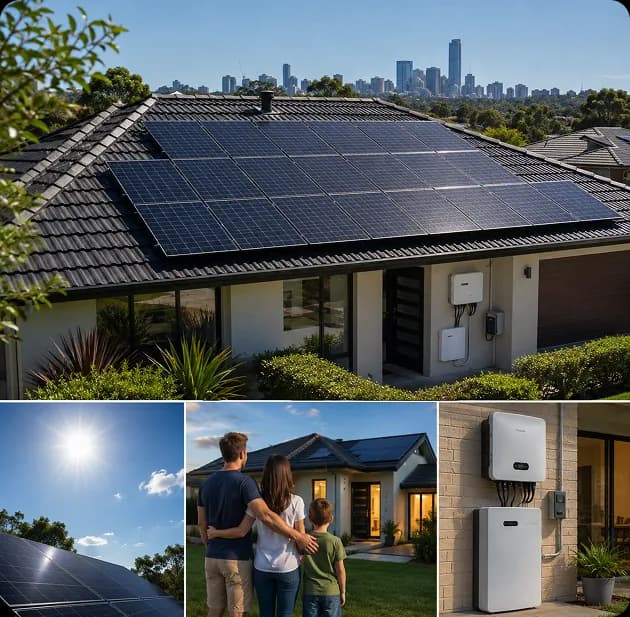 Solar panels on a north-facing Brisbane roof capturing strong subtropical sunlight