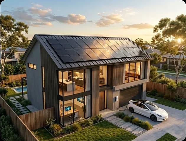 10kW solar system installed on a modern Australian home