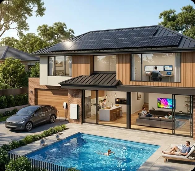 Large family home with multiple air conditioners and appliances drawing heavy power