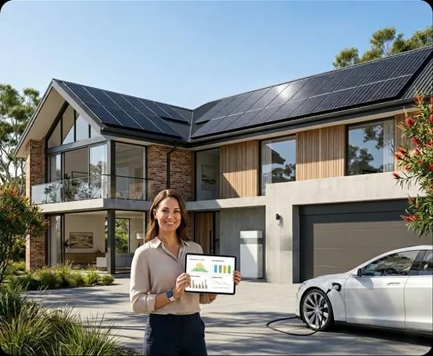13kW solar system on a modern home supporting future energy needs