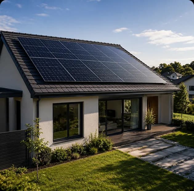 Canberra home with a rooftop solar panel system sized to its roof and power bills