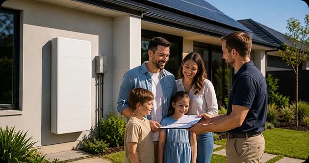 Home battery storage unit installed under the government's Cheaper Home Battery Program
