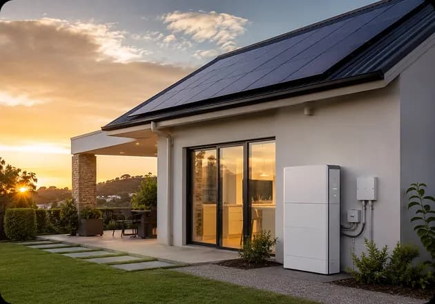 Solar battery system installed under an eligible government rebate program