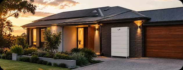 28kWh solar battery storage system installed in an Australian home