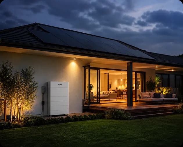 Home battery system providing backup power during a blackout