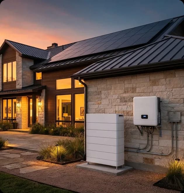 High-capacity battery storage unit installed at an Australian home