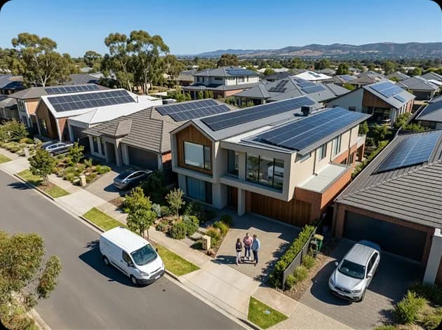 Rooftop solar system installed on an Adelaide home