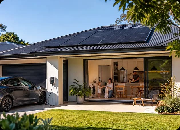 Brisbane home solar system generating power during daylight hours
