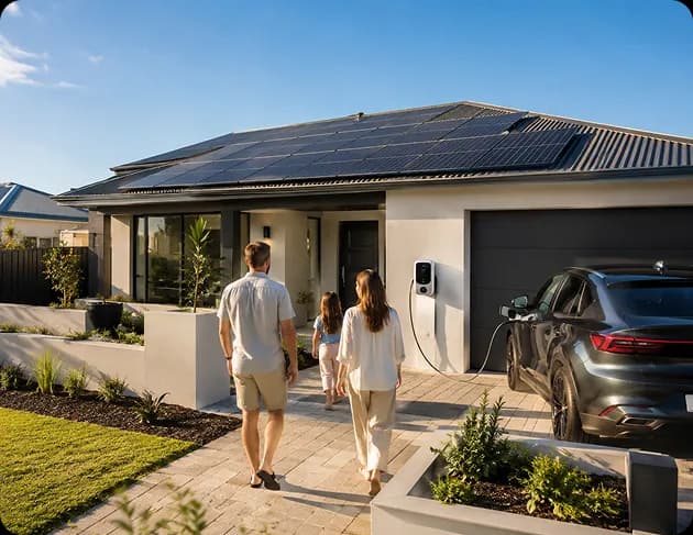 Solar panels on a Perth roof reflecting a shift toward smart energy planning