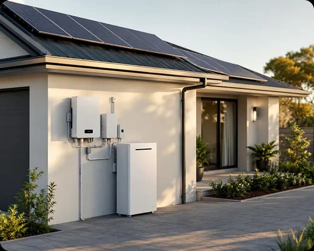 Inverter and panel setup prepared for future battery storage in Perth