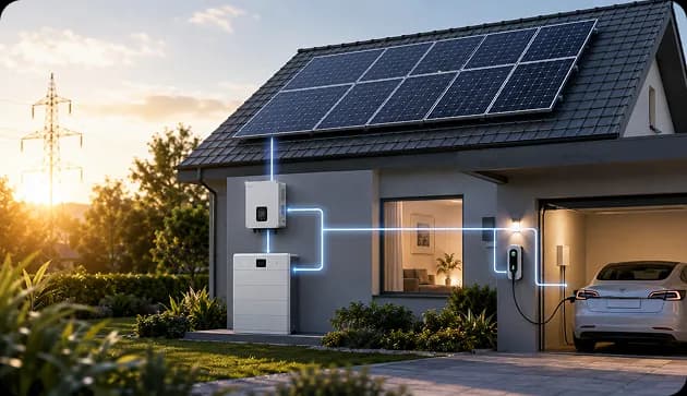 Solar panels and an inverter, the core components of a solar panel system