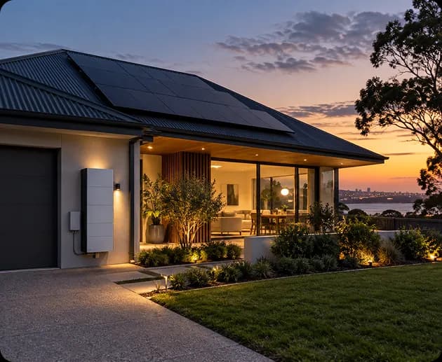 Home battery storage unit included in an energy-independence solar and battery package