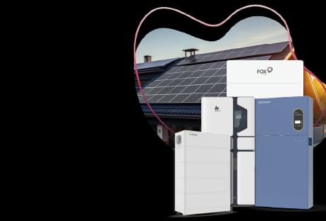 Home solar battery system paired with an existing rooftop solar installation.