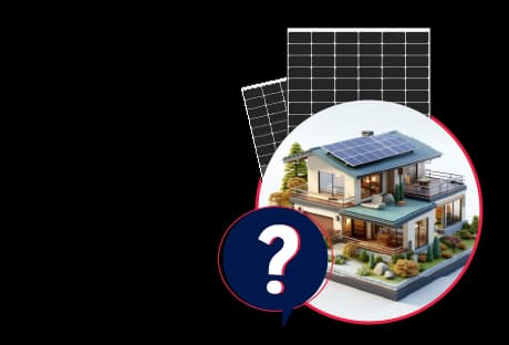 featured Image comparing 6.6kW and 10kW solar panel systems, asking which is best for your home, with illustrations of solar panels and a house with solar panels.