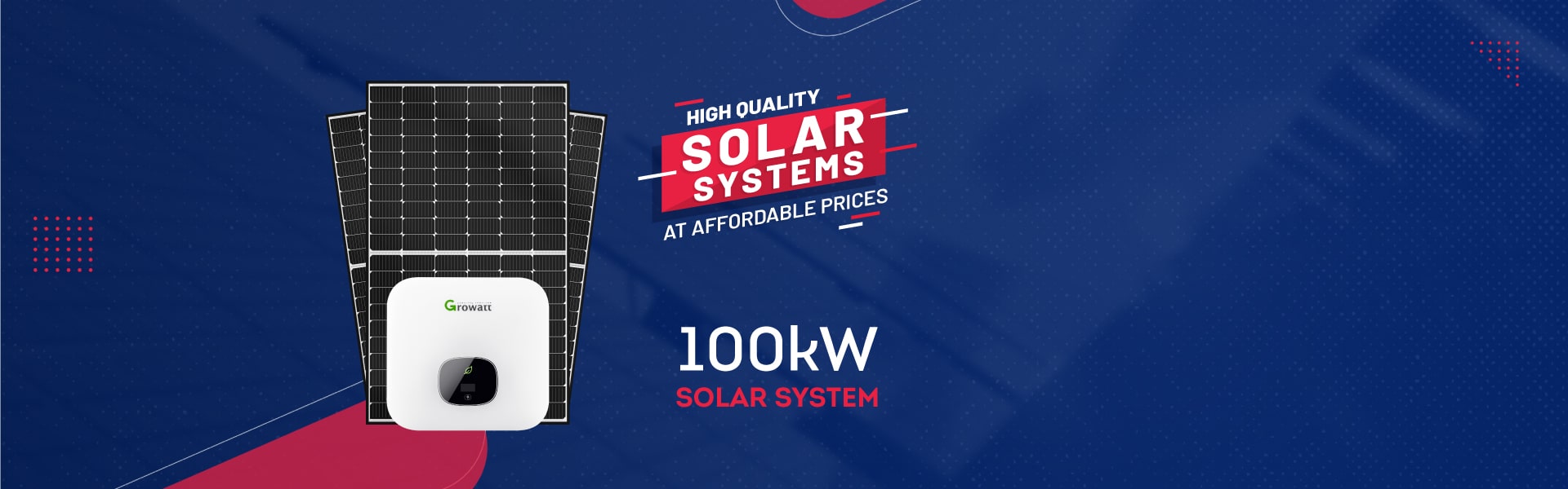 100kw solar panel system baner