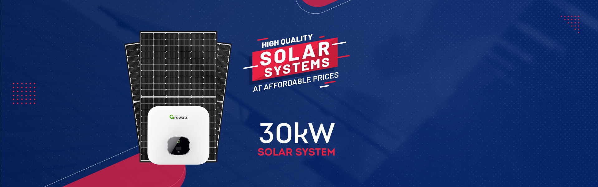 30kw solar panel install system banner