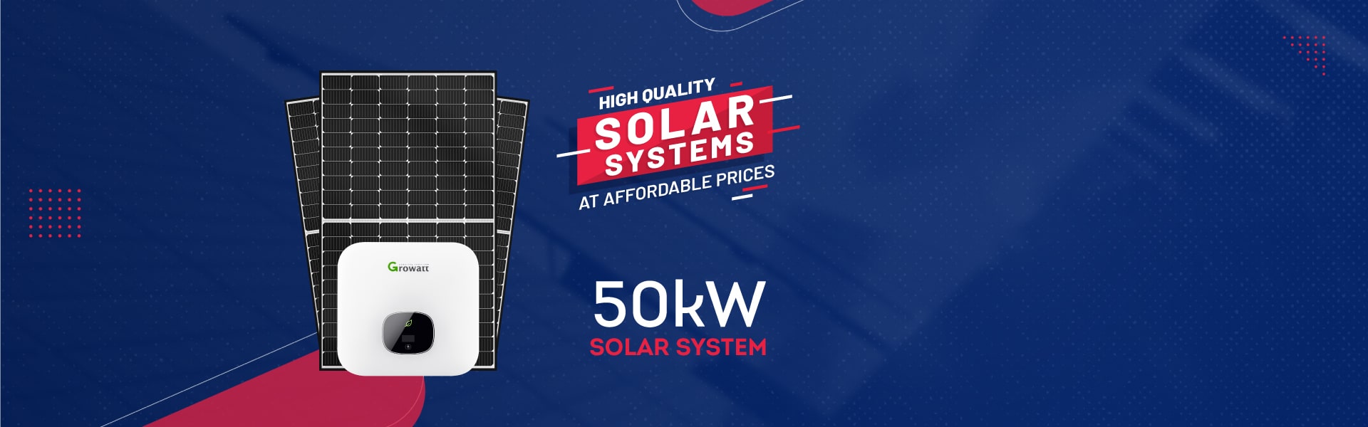 50kw solar panel system banner