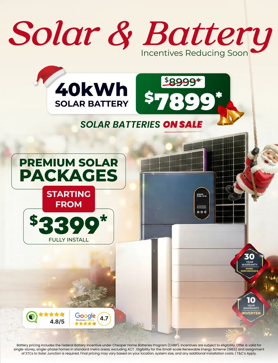 10kw solar panel system sale mobile banner for Australian location