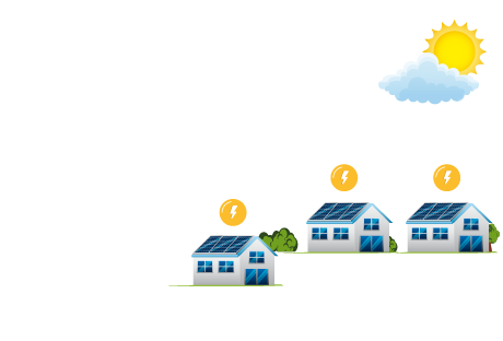 Solar-powered houses connected in a Virtual Power Plant network concept