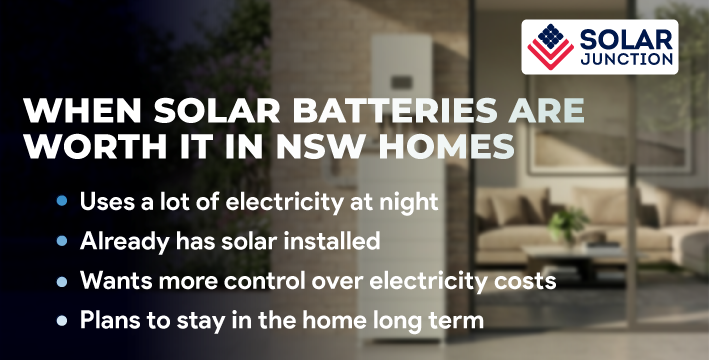Four reasons solar batteries make sense for NSW homes with existing solar panels.