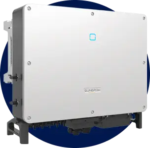 solar inverter image with blue background