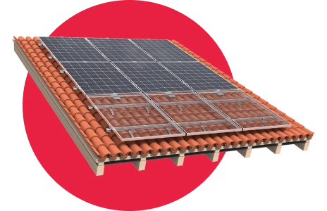 solar panels installed on roof image