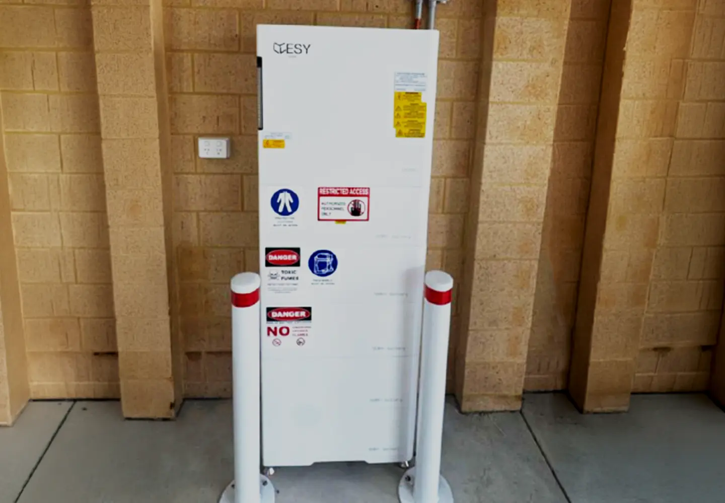 Residential 20.48kWh FoxESS solar battery installation designed to store excess solar power for later use