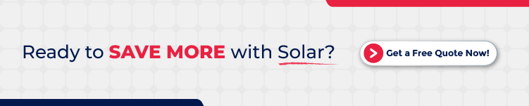Call to action banner encouraging users to save money with solar and get a free quote. Text reads "Ready to SAVE MORE with Solar?" with a "Get a Free Quote Now!" button